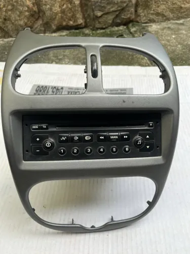 Rádio ORIGINAL + Moldura Peugeot 206