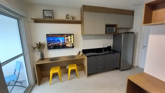 Studio mobiliado ao lado do Metrô Butantã | Pronto para morar ou investir