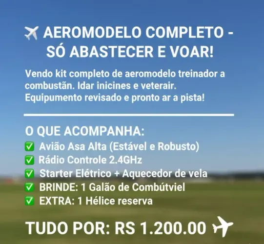 Avião de controle remoto 