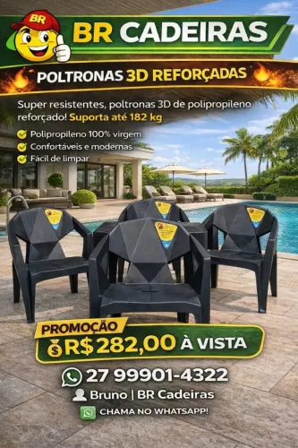 jogo de poltrona resistente de 182kg