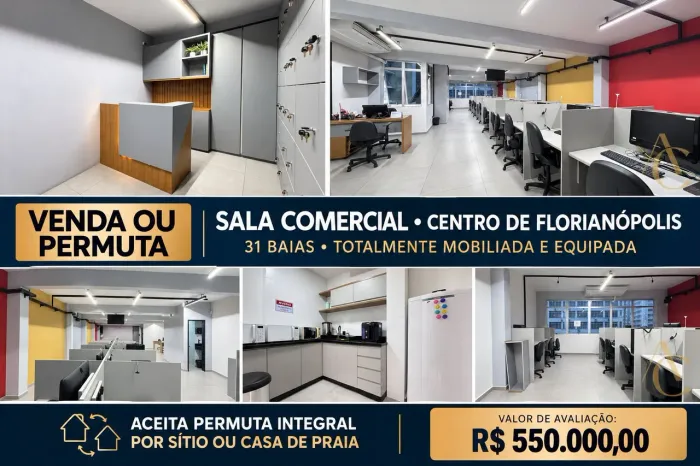SALA COMERCIAL VENDA OU PERMUTA INTEGRAL