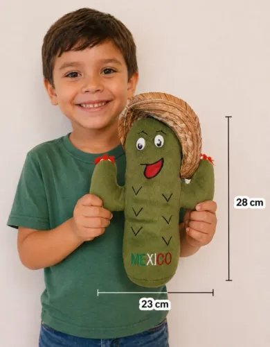 Almofada Pelúcia em formato de Cacto México AVARIA olhos com pouco desgaste
