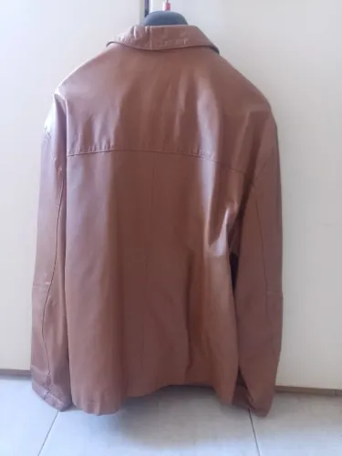 JAQUETA DE COURO MASCULINO MARROM 