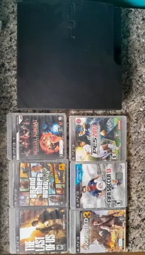 Playstation 3 slim mais 5 jogos 