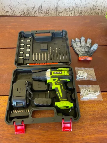 Furadeira de Lítio 68 V + KIT COMPLETO + ENTREGA INCLUSA