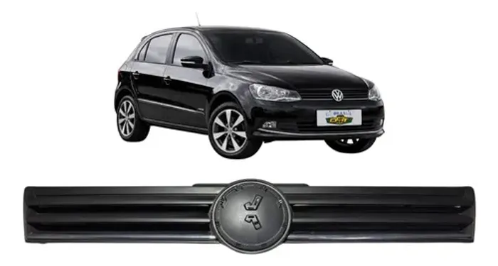 Grade Superior Parachoque Gol G6 2013 A 2016 C Friso Cromado Preto