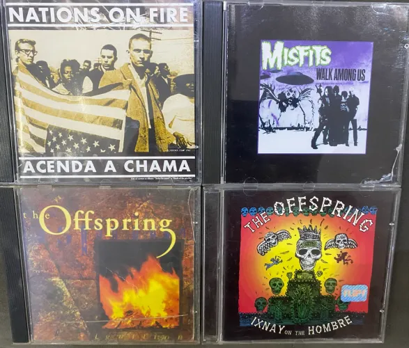 Cds hard core, punk rock, valores na descrição 
