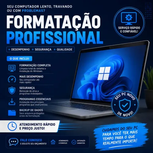 Formatação de Notebook e PC | Desempenho Rápido e Seguro