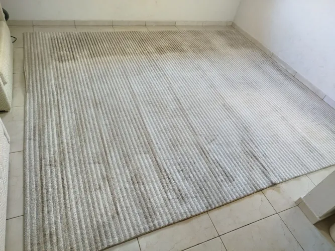 Tapete de chenille, algodão e sisau artesanal