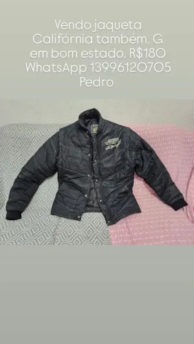 Vendo jaqueta Califórnia também.G em bom estado R$180