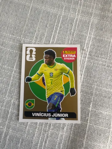 Figurinha da copa Vinícius Júnior ouro