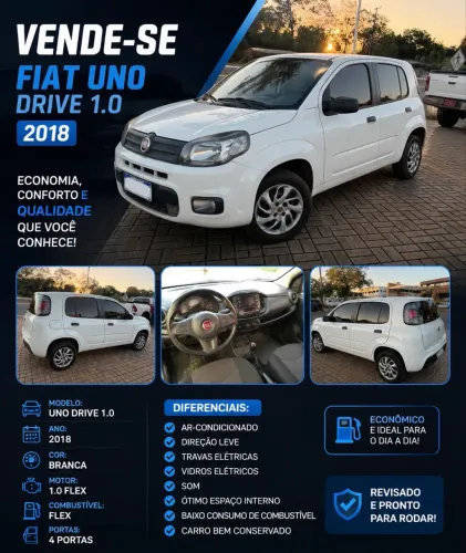 Fiat Uno Drive 1.0 Flex 6V 5P 2018