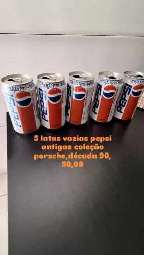 5 latas pepsi coleção porsche