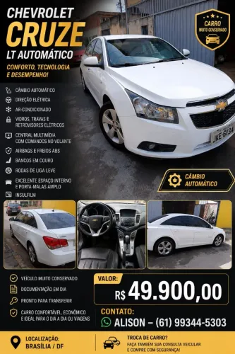 Chevrolet Cruze LT 1.8 16V Flexpower 4P Aut. 2012