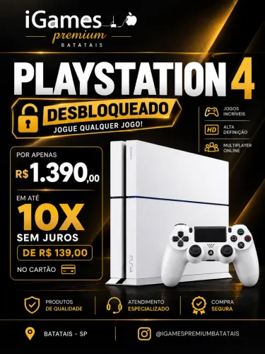 Ps4 desbloq - até 10x sem juros