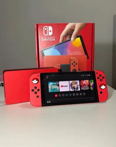 Nintendo Switch OLED Edição Mario | Desbloqueado + 128GB