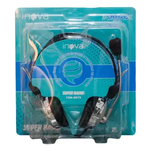 Headset Gamer Inova FON-8679 com Microfone Preto
