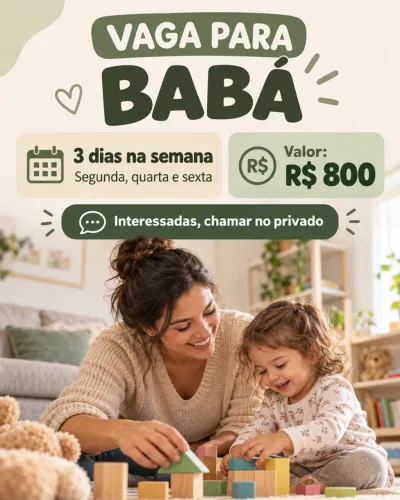 Vaga de babá