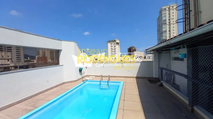 COBERTURA GUARUJA SP - Enseada - Brunella: Piscina, Churrasqueira, 3 Quartos, 3 Banheiros,