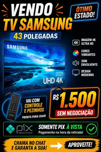 Smart TV Samsung 43? UHD 4K em ótimo estado!