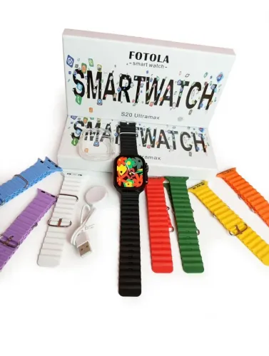 Smartwatch relógio inteligente S20 Ultramax com 7 Pulseiras + Case + Carregador - Novo