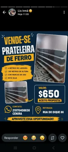 Prateleira de ferro