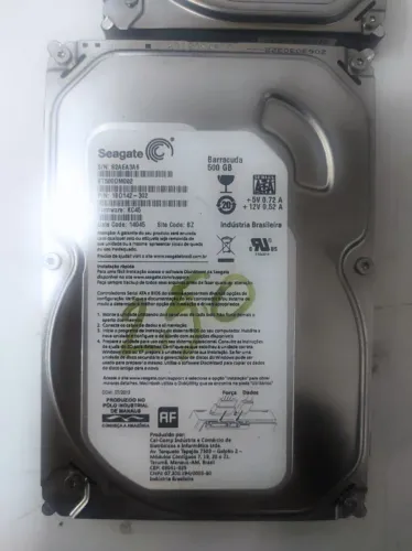 HD Seagate 500GB SATA 7200RPM | ST500DM002 | Testado e Saudável