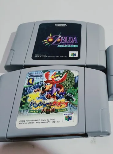 Zelda Majoras + Banjo Kazooie originais japonês Nintendo 64 