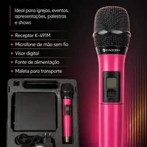 microfone sem fio kadosh k-491m