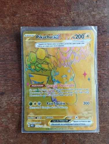 Pikachu EX 179/131 NM Dourado - Evoluções Prismáticas