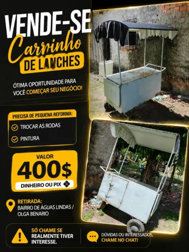 VENDE-SE CARRINHO DE LANCHE