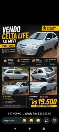 Chevrolet Celta Life/ LS 1.0 MPFI 8V Flexpower 3P 2011