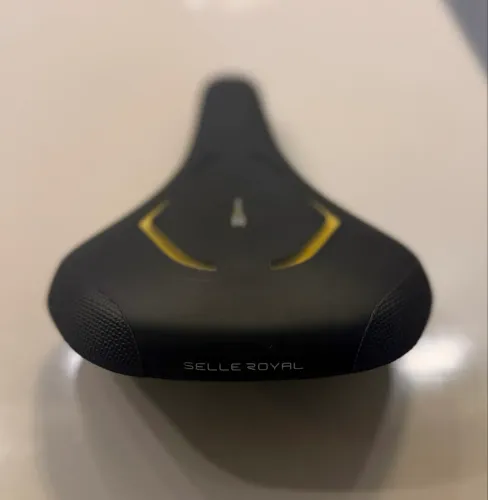 Selim de bicicleta preto Royal Gel, 270 x 200 mm