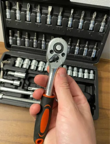 Kit de ferramentas profissional 46 peças com catraca