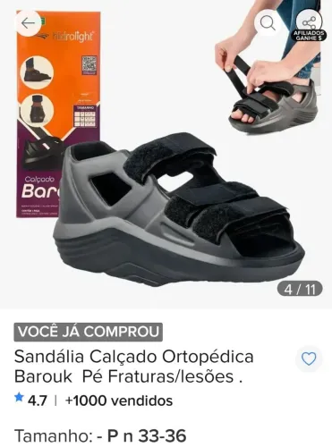 Sandália ortopédica Barouk