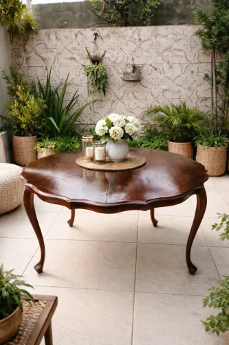 Mesa antiga conversível - vira aparador | Década de 40