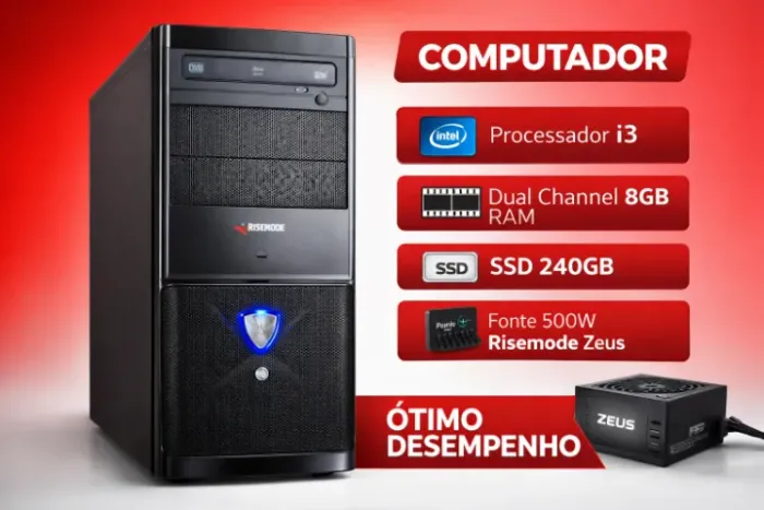 Gabinete Completo Intel 3.30 GHz 8GB SSD 256GB