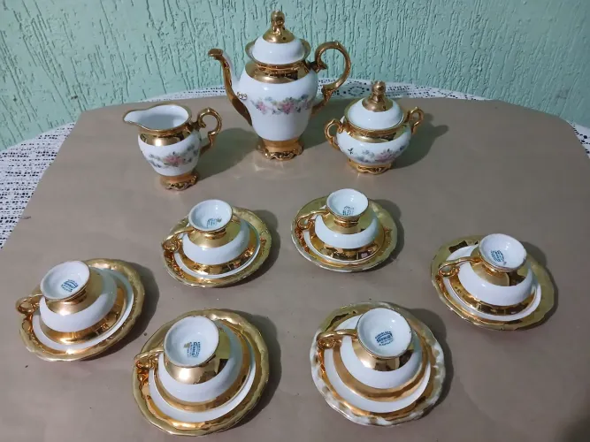Jogo de café antigo porcelana SCHMIDT