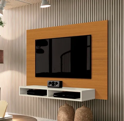 Painel Siena Compacto Cedro com Off White