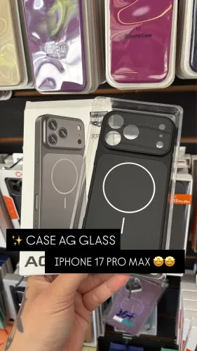 CASE AG GLASS  PARA IPHONE 17 PRO MAX PRETO 