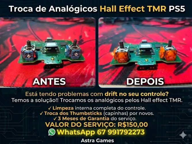 Manutenção Troca De Analógicos na Astra Games