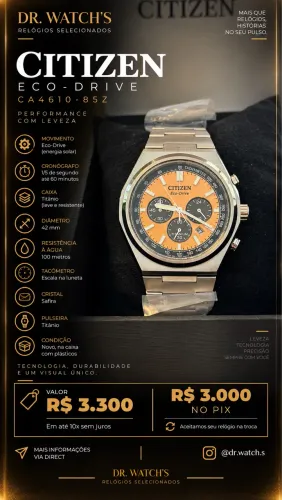 Citizen Eco Drive zenshin Crono titânio