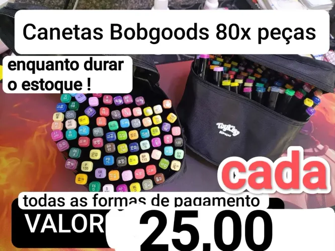 Canetinhas bobgoods 80x cores