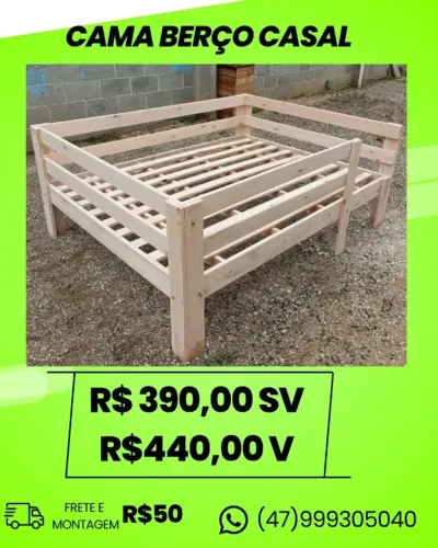 CAMA BERÇO CASAL FRETE