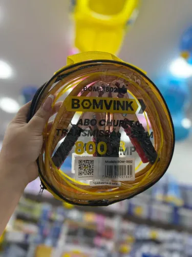 Cabo Chupeta de Emergência 800A com Garras Isoladas - BOMVINK