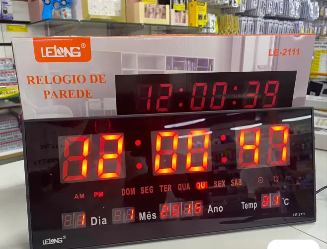 Relógio De Parede Grande Digital Academia Hospital Cozinha