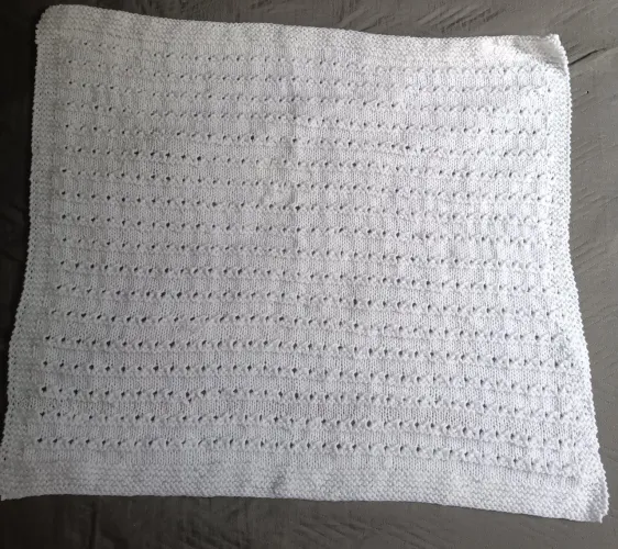 Manta Crochê Branca - Tam 62x74cm