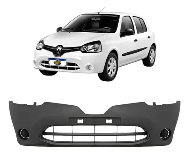 Parachoque Dianteiro Clio 2012 2013 2014 2015 2016 Sem Furo Preto