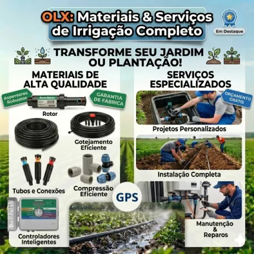 Irrigação Automatizada: Venda de Materiais e Serviços Especializados