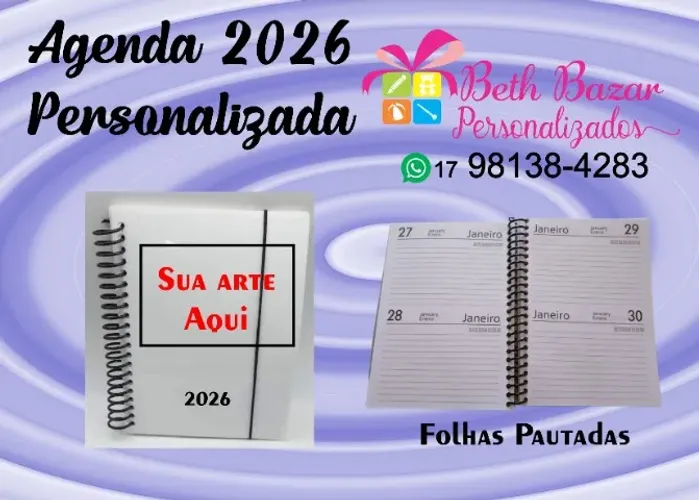 Agenda 2026 Personalizada Capa PVC